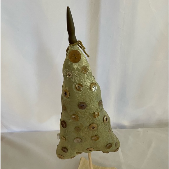 Stuffed Fabric Button Decorative Trees-set of 2 - Picture 4 of 15